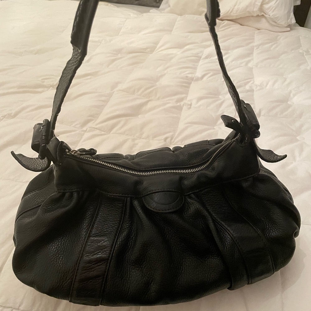 Cole Haan Black Leather Hobo Bag